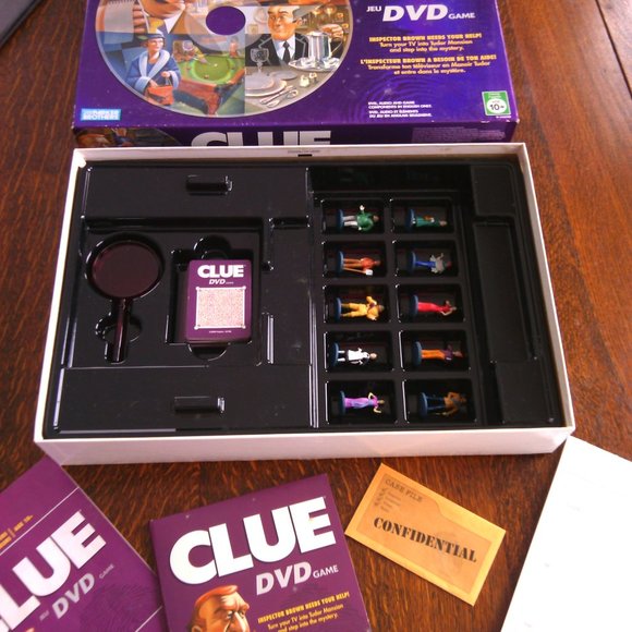 Clue DVD board game Inspector Brown deduction murder-mystery interactive DVD's - Picture 2 of 16